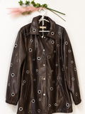 Chaqueta polipiel marrón