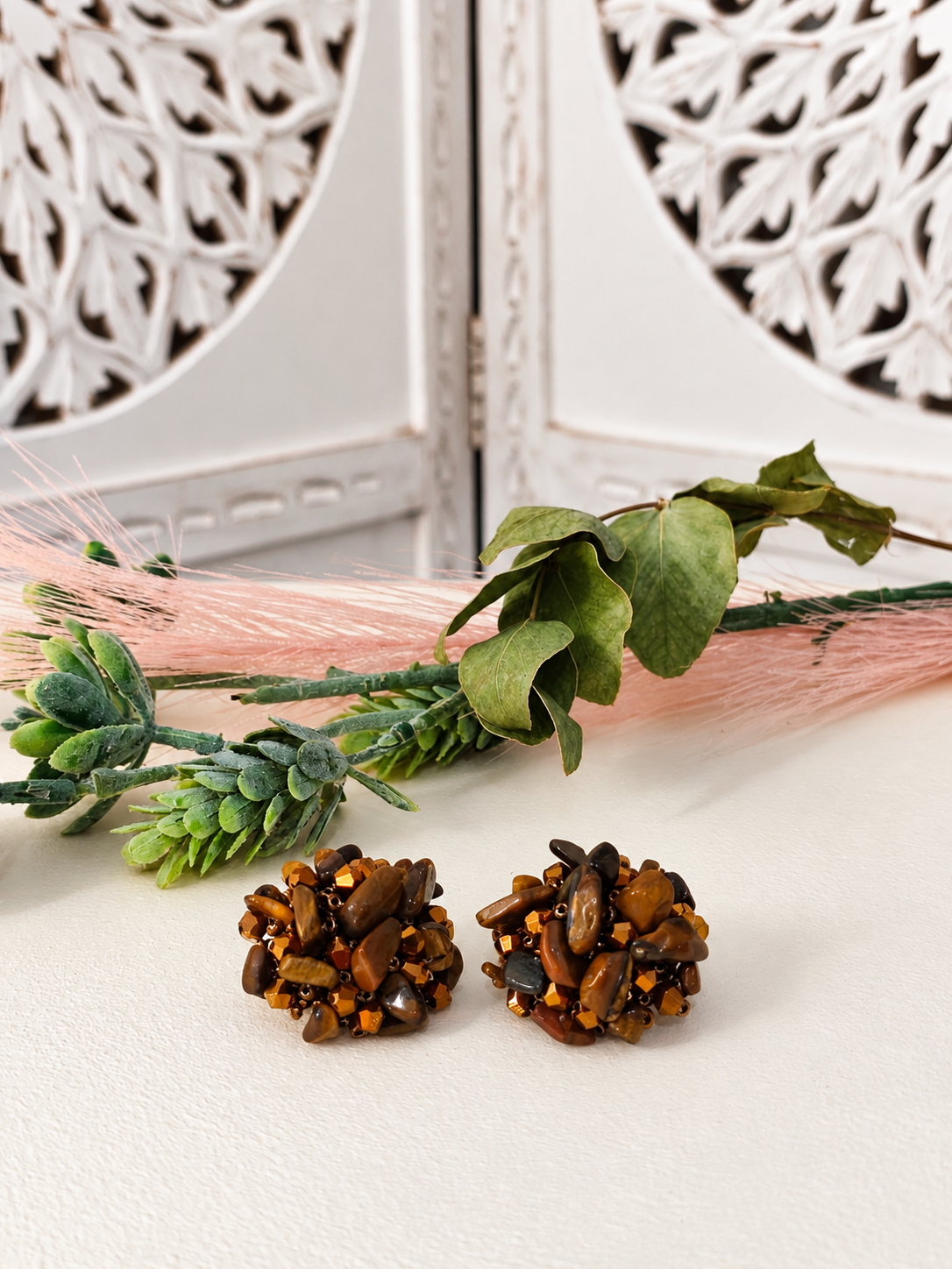 Pendientes marrón