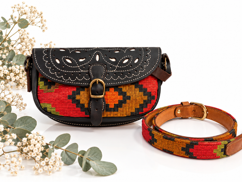 Bolso y riñonera de piel