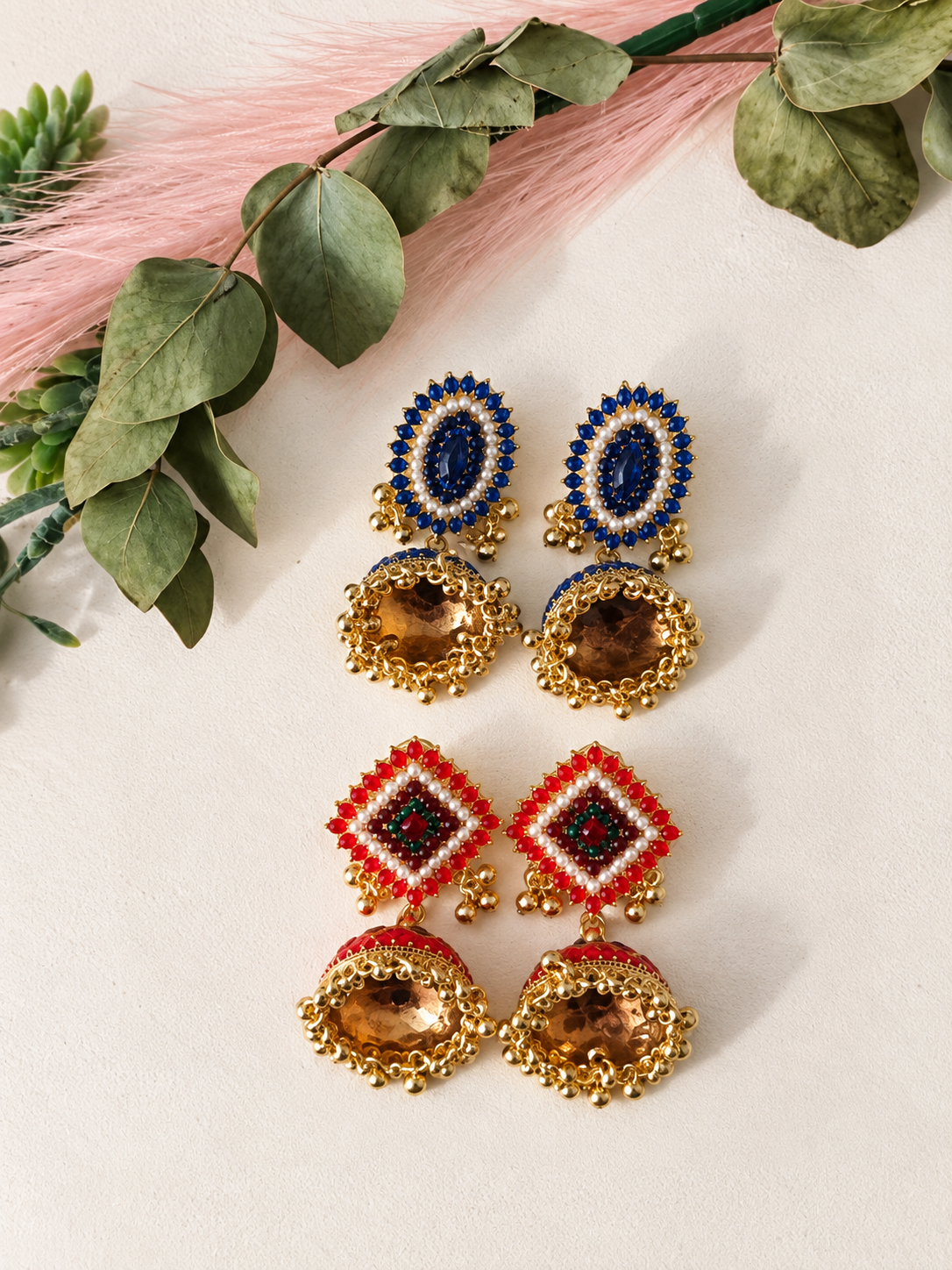 Pendientes azules