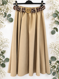 Falda polipiel beige