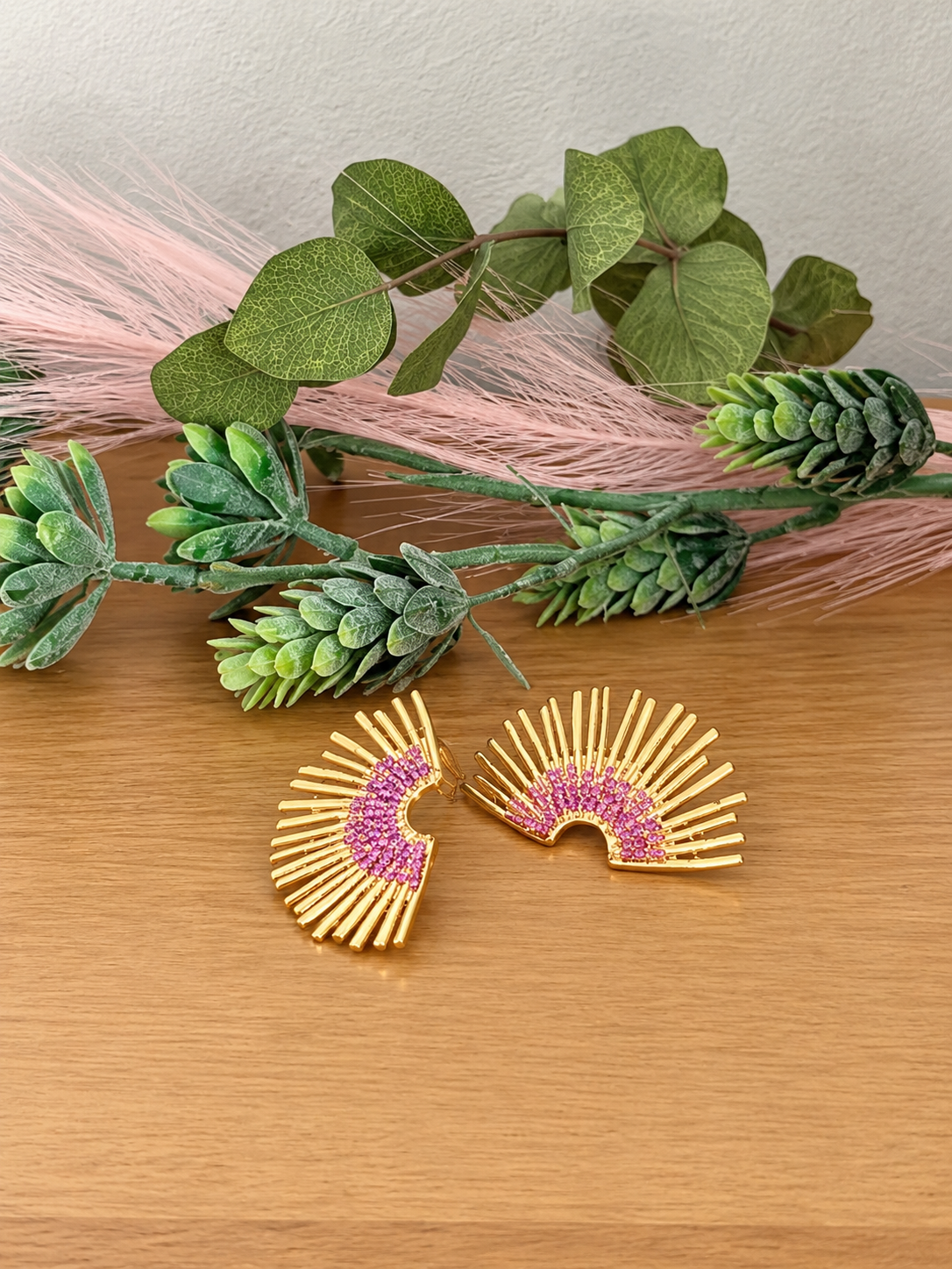 Pendientes abanicos