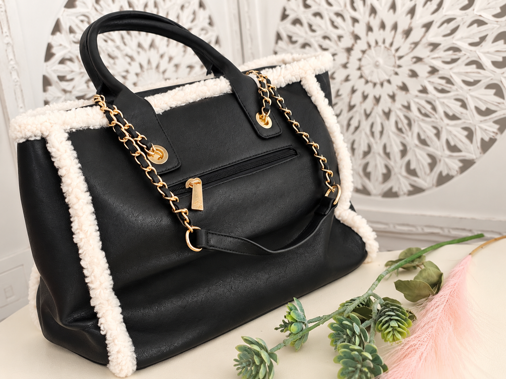 Bolso borreguito negro