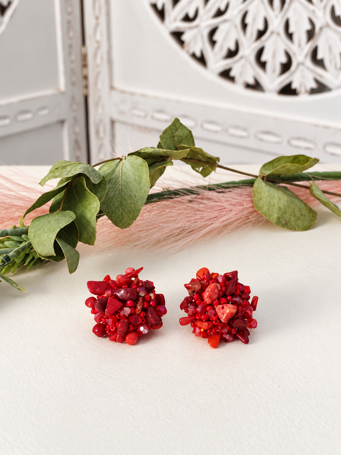 Pendientes color coral