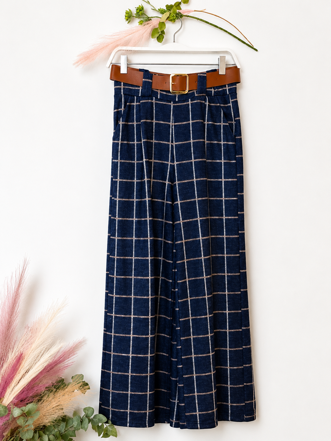 Pantalón cuadros azul