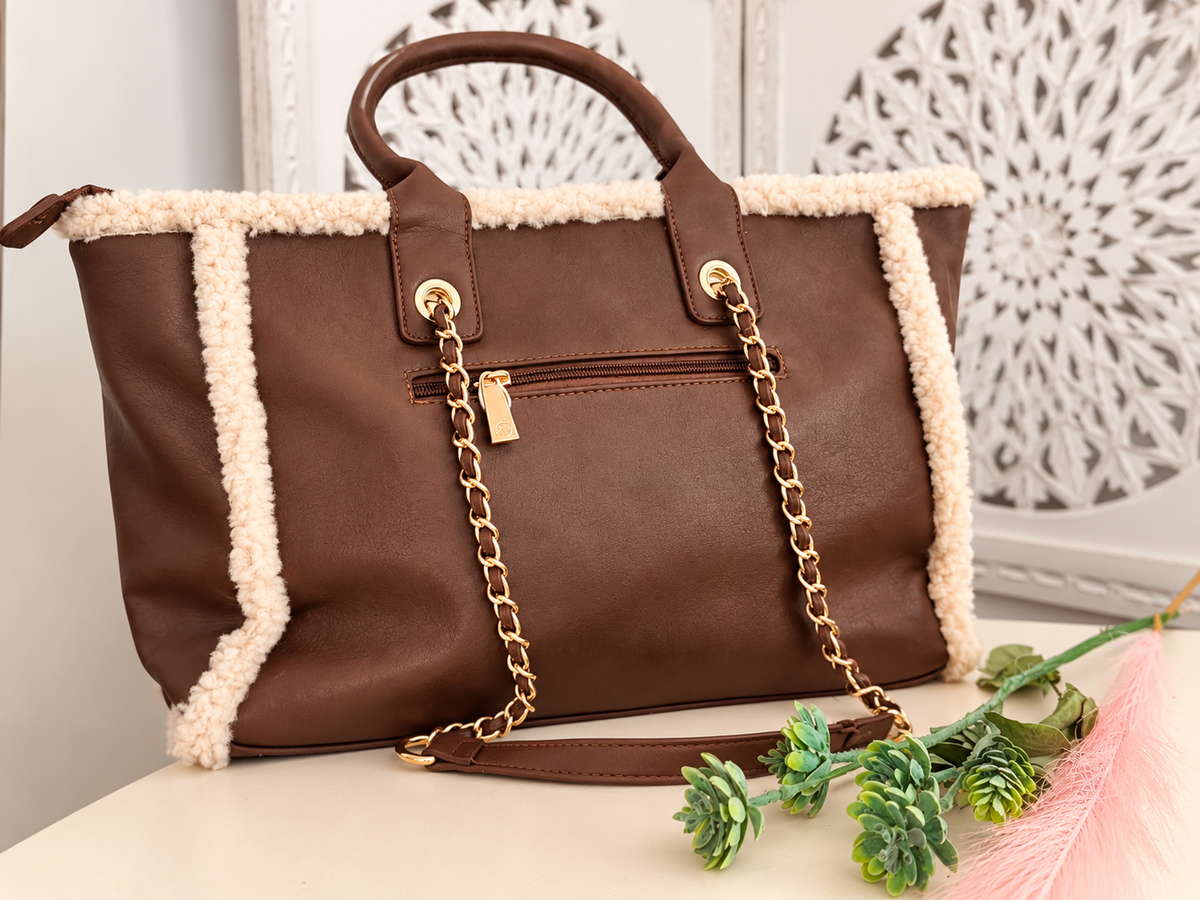 Bolso borreguito marrón