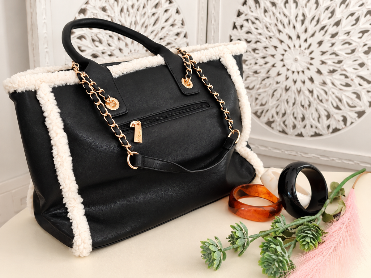 Bolso borreguito negro