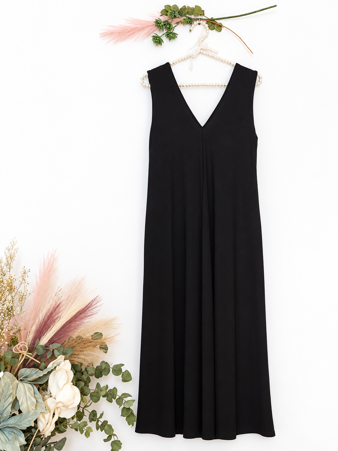 Vestido básico marrón