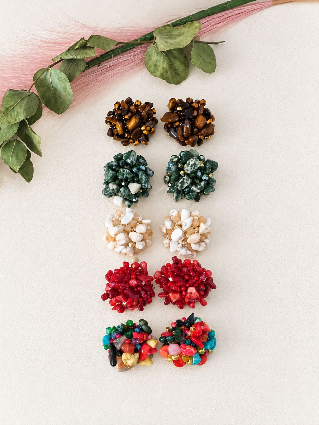 Pendientes marrón